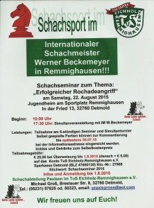 Schachseminar mit Werner Beckemeyer