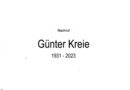 Nachruf Günter Kreie